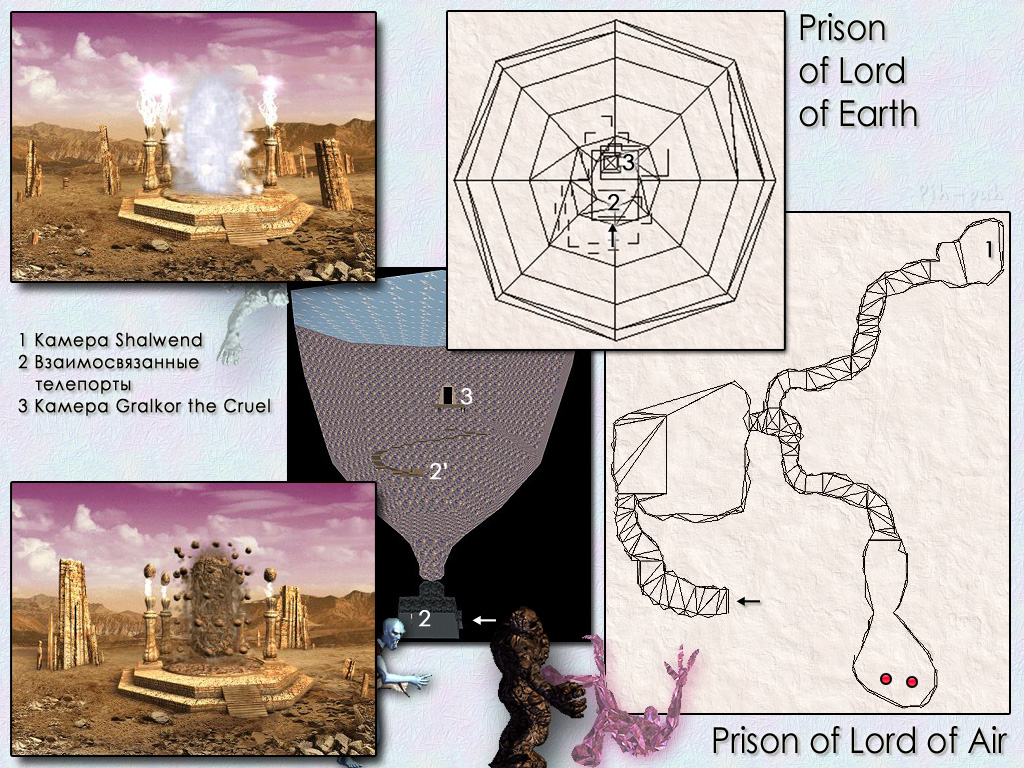 MIGHT AND MAGIC VIII.  Prison of Lord of Air  Prison of Lord of Earth.